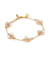 kate spade new york | White Disco Pansy Mother-of-pearl Bracelet | Lyst