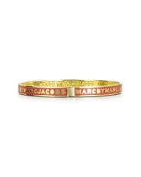 Marc By Marc Jacobs | Orange Skinny Logo Bangle | Lyst