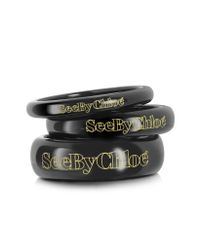See By Chloé | Metallic Signature Bangle Bracelets | Lyst