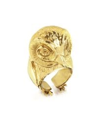 Bernard Delettrez - Metallic Bronze Big Owl Ring - Lyst