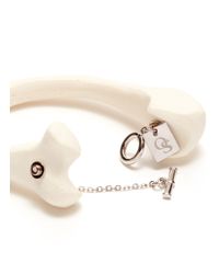 Os Accessories | White Bone Cuff | Lyst