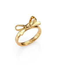 kate spade new york | Metallic Bow Ring | Lyst