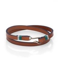 Miansai | Brown Foskol Leather Wrap Bracelet | Lyst