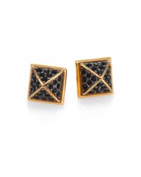 Michael Kors | Pave Pyramid Stud Earringsblack | Lyst