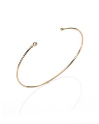 Mizuki | Metallic Diamond & 14k Yellow Gold Bangle Bracelet | Lyst