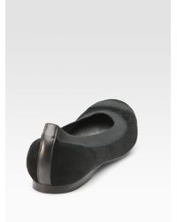 Stuart Weitzman | Black Giveable Suede Ballet Flats | Lyst