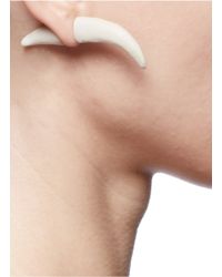 Os Accessories | White Dogtooth Earring | Lyst