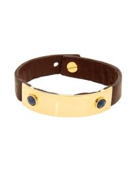 Lizzie Fortunato | Brown Darby Leather With Plate Bracelet | Lyst
