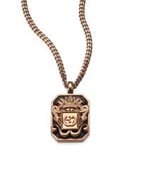 Gucci | Metallic Vintage Crest Necklace for Men | Lyst