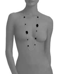 Ippolita | Black Onyx 18k Gold Disc Station Necklace | Lyst