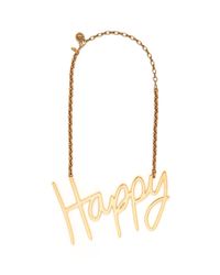 Lanvin | Metallic 'happy' Necklace | Lyst
