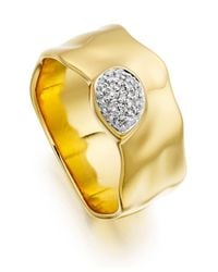 Monica Vinader | Metallic Siren Diamond Wide Band Ring | Lyst