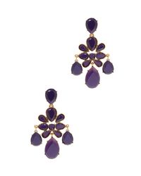 Oscar de la Renta | Purple Faceted Resin Chandelier Earring | Lyst