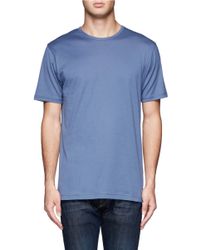 Sunspel | Blue Cotton Striped Polo Shirt for Men | Lyst