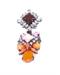 Shourouk - Metallic Blondie Crystalembellished Earrings - Lyst