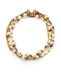 Aerin Erickson Beamon | White Crystal Bead Link Necklace | Lyst