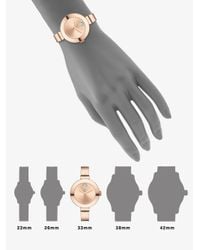Movado | Pink Bold Crystal & Rose Goldtone Ip Stainless Steel Bangle Bracelet Watch | Lyst
