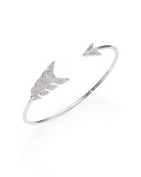 Jade Jagger | Metallic Diamond & Sterling Silver Arrow Cuff Bracelet | Lyst