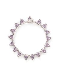 Eddie Borgo | Purple Small Crystal Pavé Cone Bracelet | Lyst