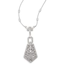 Adriana Orsini | Metallic Legacy Pave Crystal Pendant Chain Necklace | Lyst