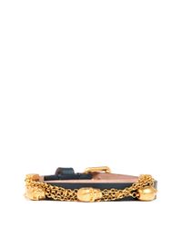 Alexander McQueen | Blue Double Wrap Skull Chain Bracelet | Lyst