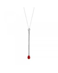 Lulu Guinness | Metallic Silver Matchstick Necklace | Lyst
