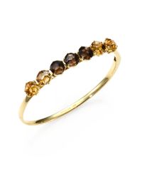 Ippolita | Metallic Gemma Collection Cognac Citrine Smoky Quartz 18k Gold Array Bangle Bracelet | Lyst