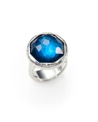 Ippolita | Blue Pyrite Doublet Sterling Silver Ringpeacock | Lyst