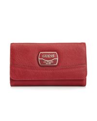 Lyst - Guess Handbag Hazelton Slim Clutch Wallet in Red
