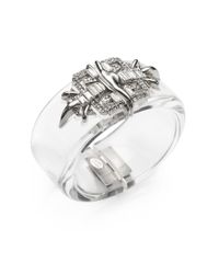 Alexis Bittar | Metallic Lucite & Crystal Liquid Center Bangle Bracelet | Lyst