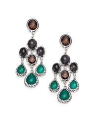 David Yurman | Metallic Semiprecious Multistone Sterling Silver Chandelier Earrings | Lyst
