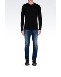 Armani Jeans | Black T-shirt In Jersey for Men | Lyst