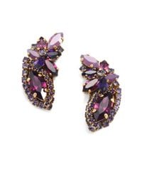 Aerin Erickson Beamon | Purple Jeweled Ear Cuff Earrings | Lyst