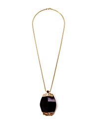 House of Lavande | Black Valentino Lucite and Rhinestone Necklace | Lyst