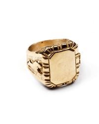 Lulu Frost | Metallic George Frost Bravery Signet Ring Brass for Men | Lyst