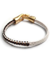 Lulu Frost | Black George Frost Braided Harpoon Bracelet Whtblk and Brass for Men | Lyst
