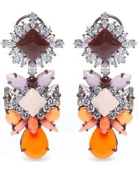 Shourouk | Metallic Blondie Crystalembellished Earrings | Lyst