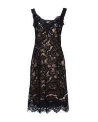 Dolce & Gabbana | Black Key-Print Chiffon Dress | Lyst
