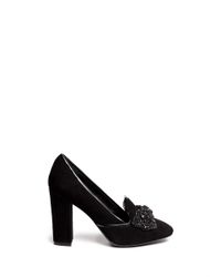 Tory Burch | Black Carissa Suede Pumps | Lyst