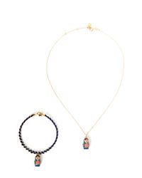 Gag & Lou | Blue Matrioshka Duo Bracelet Necklace | Lyst