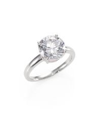 Adriana Orsini | Metallic Sterling Silver Solitaire Ring | Lyst
