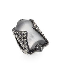 Alexis Bittar | Metallic Sante Fe Deco Lucite & Marcasite Ring | Lyst