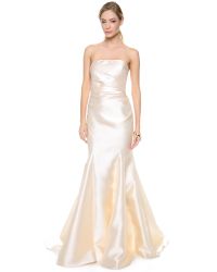 badgley mischka white gown
