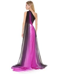 monique lhuillier purple gown