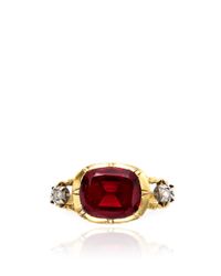 Simon Teakle | Red Georgian Garnet and Diamond Ring | Lyst