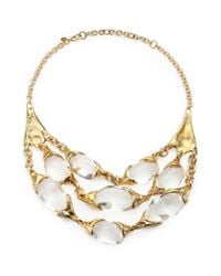 Alexis Bittar | Metallic Lucite Crystal Multirow Bib Necklace for Men | Lyst
