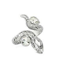 Just Cavalli | Metallic Silver Snake Women's Ring | Lyst