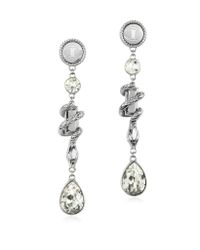 Just Cavalli - Metallic Treasure Stainless Steel Women'S Earrings - Lyst