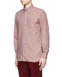 Canali | Red Cotton Shirt for Men | Lyst