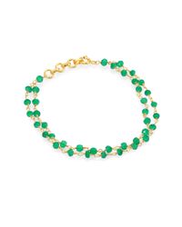 Iam By Ileana Makri | Green Onyx Beaded Double-row Bracelet | Lyst